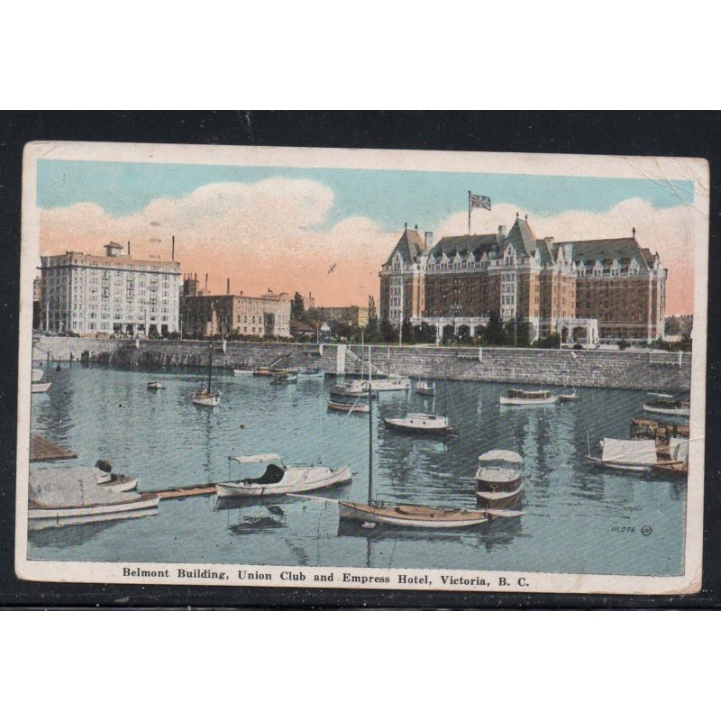 Valentine & Sons Colour PC Belmont Bldg Union Club Empress Hotel, Victoria B.C. used
