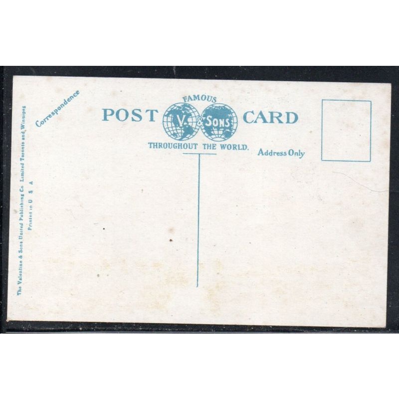Linen era Valentine Black colour PC  Provincial Parliament Building Winnipeg, Man unused