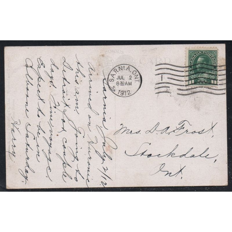 Valentine & Sons Colour PC  Cascade Glacier Eagle Peak  used 1912