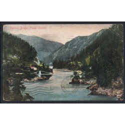 Colour PC Cariboo Bridge Fraser Canyon used 1910