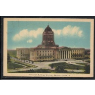 Linen PECO Colour PC  Parliament Buildings,  Winnipeg, Manitoba unused