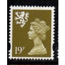 G.B Scotland  Sc SMH63 1993 19p olive green QE II Machin Head stampmint NH