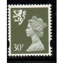 G.B Scotland  Sc SMH67 1993 30p olive green QE II Machin Head stampmint NH