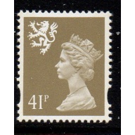G.B Scotland  Sc SMH69 1993 41p drab QE II Machin Head stampmint NH