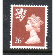 G.B Scotland  Sc SMH79 1997 26p brown QE II Machin Head stamp mint NH