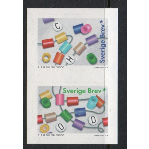 Sweden Sc  B62 2014 Childhood Foundation stamp set mint NH