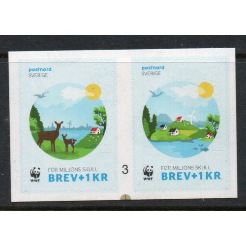 Sweden Sc  B63 2015 WWF stamp set mint NH