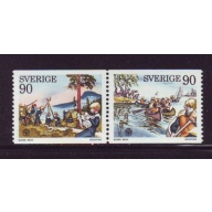 Sweden Sc 1137-8 1975 Scouts Jamboree stamp set mint NH