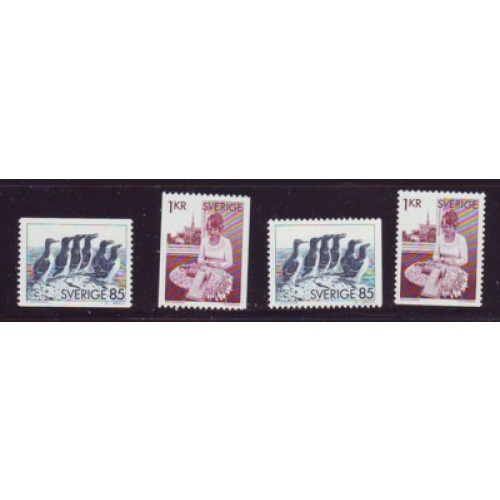 Sweden Sc 1153-6 1976 Auks & Lace Maker stamp set mint NH