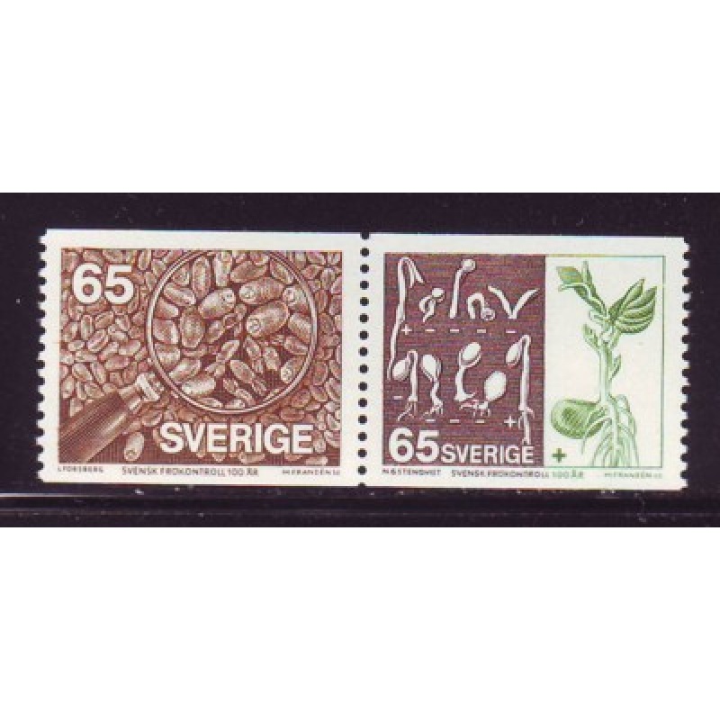 Sweden Sc 1161-62 1976 Seed Testing Anniversary stamp set mint NH