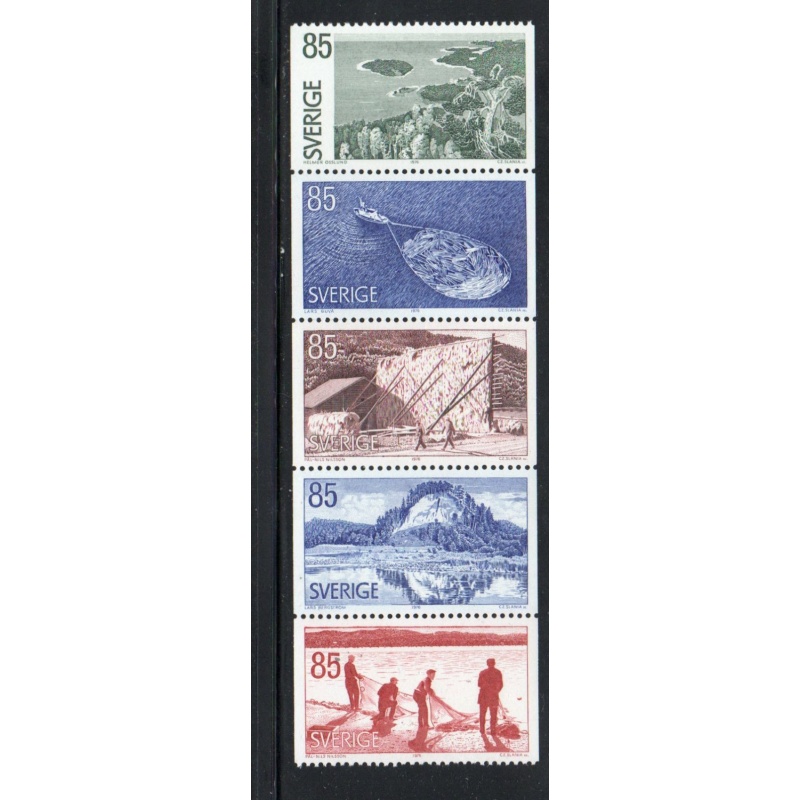 Sweden Sc 1166-70 1976 Angermanland stamp set mint NH