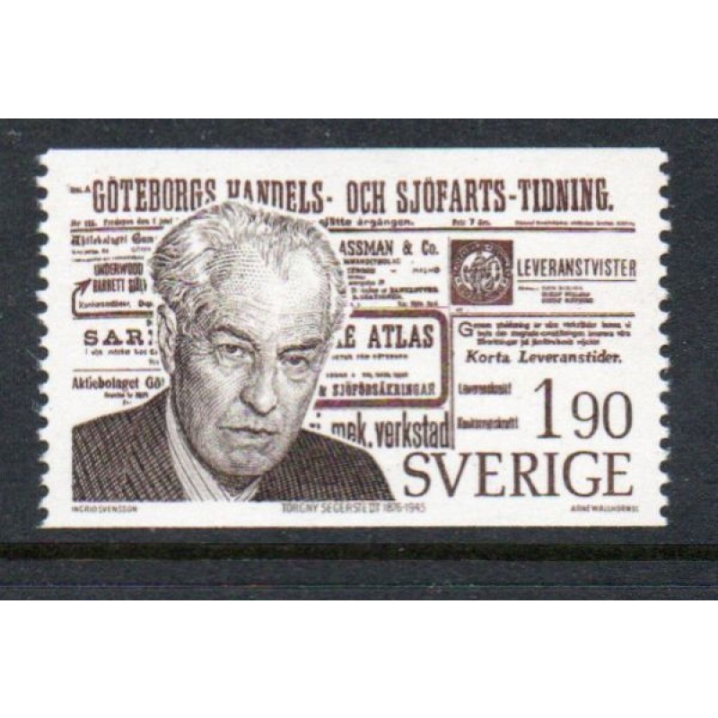 Sweden Sc 1172 1976 Segerstedt stamp mint NH