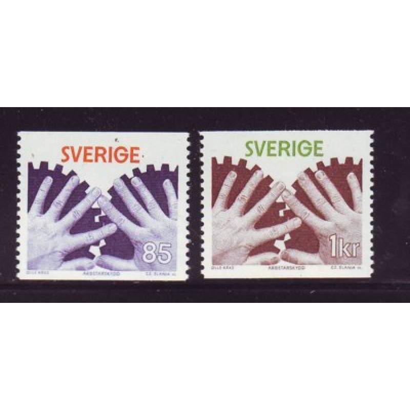 Sweden Sc 1183-4 1976 Industrial Safety stamp set mint NH