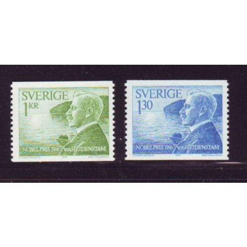 Sweden Sc 1185-6 1976 von Heidenstam Nobel Prize stamp set mint NH