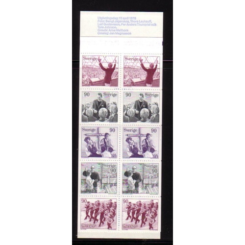 Sweden Sc 1241a 1978 Free Churches stamp booklet mint NH
