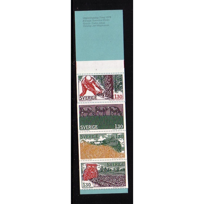 Sweden Sc  1284a 1979 4 Seasons stamp booklet  mint NH