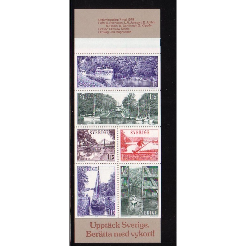 Sweden Sc  1290a 1979 Gota Canal stamp booklet  mint NH