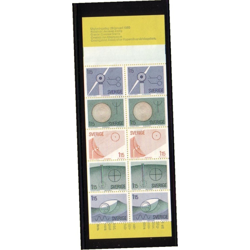 Sweden Sc  1317a 1980 Renewable Energy stamp booklet  mint NH