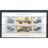 Sweden Sc 1334 1980 Swedish Automobiles stamp sheet mint NH