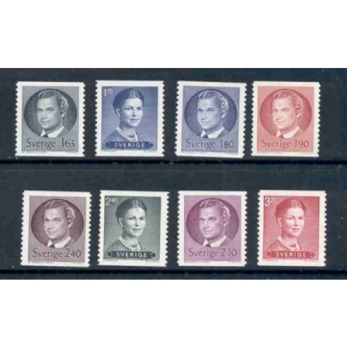 Sweden Sc 1366-1373 1981-84 King & Queen stamp set mint NH