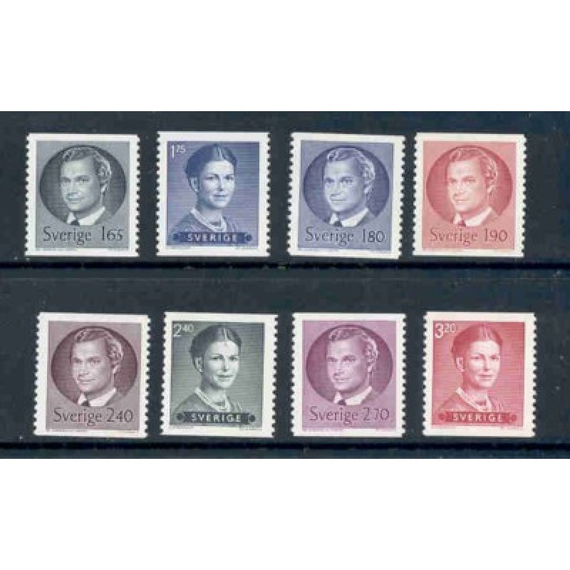 Sweden Sc 1366-1373 1981-84 King & Queen stamp set mint NH