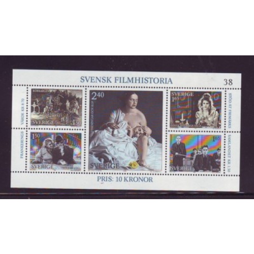 Sweden Sc 1386 1981 Swedish Movies stamp sheet mint NH