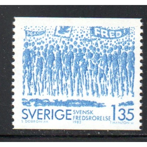 Sweden Sc 1446 1983 Peace Movement Anniversary stamp mint NH