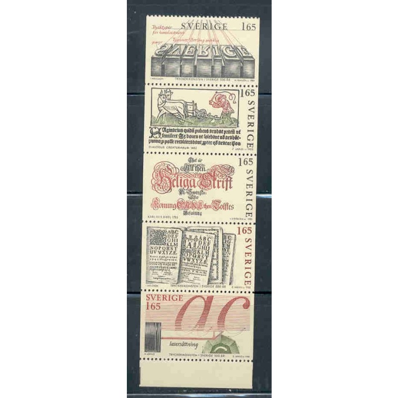Sweden Sc  1448-1452 1983 Printing Anniversary stamp set mint NH