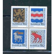 Sweden Sc  1456-1459 1983 Provincial Arms stamp set mint NH