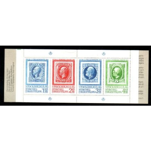 Sweden Sc  1465a 1983 Oscar II STOCKHOLMIA 86 stamp booklet  mint NH
