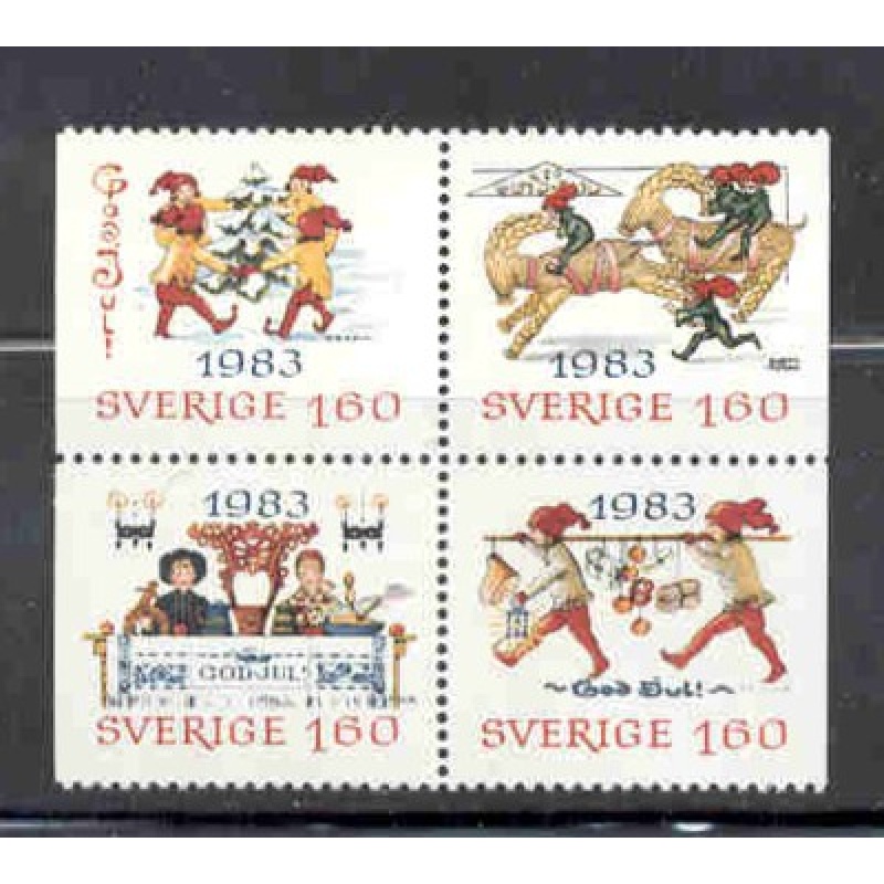 Sweden Sc  1474-1477 1983 Christmas stamp set mint NH