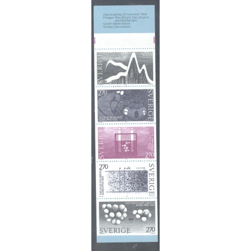Sweden Sc  1482a 1983 Nobel Chemistry Prize stamp booklet  mint NH