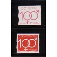 Sweden Sc 1506-07 1984 Women's Rights stamp set mint NH