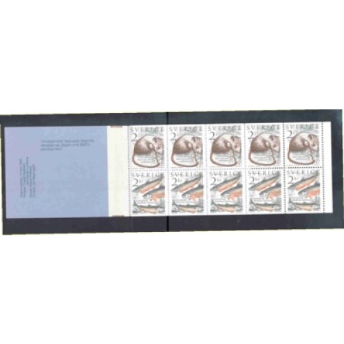 Sweden Sc  1527a 1985 Mouse & Fish stamp booklet  mint NH