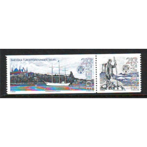 Sweden Sc 1544-1545 1985 Touring Club stamp set mint NH