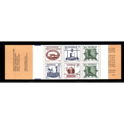 Sweden Sc 1550a 1985 Trade Signs stamp booklet  mint NH