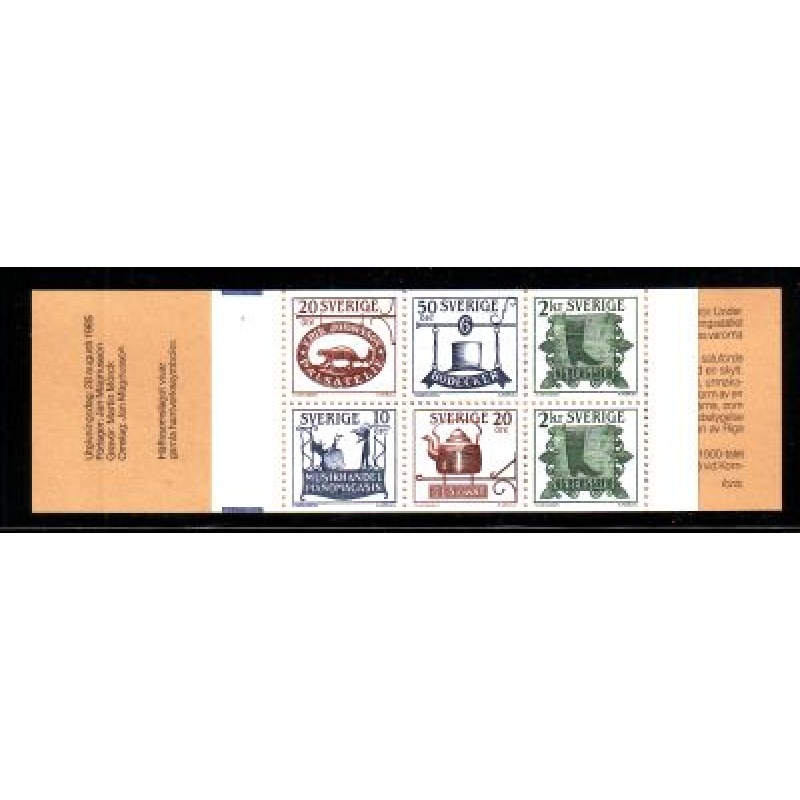 Sweden Sc 1550a 1985 Trade Signs stamp booklet  mint NH