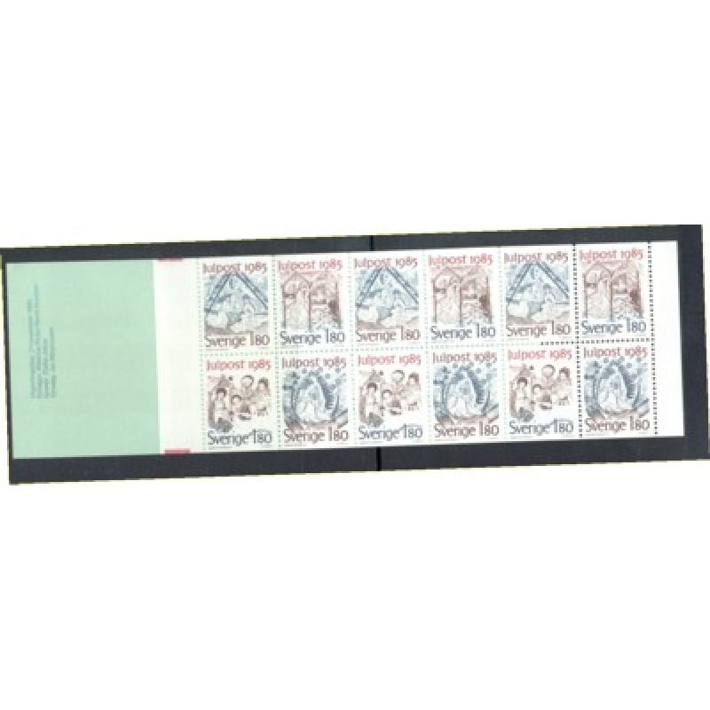 Sweden Sc 1561a 1985 Christmas stamp booklet  mint NH