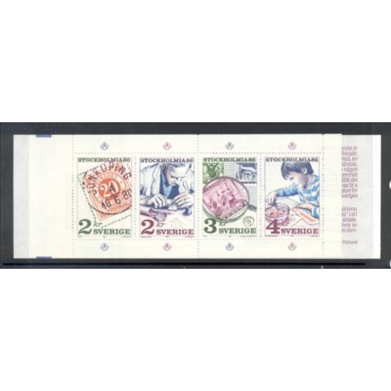 Sweden Sc  1588a 1986 STOCKHOLMIA 86 stamp booklet  mint NH