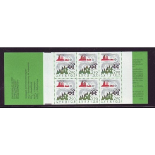 Sweden Sc  1606a 1986 Europa stamp booklet  mint NH