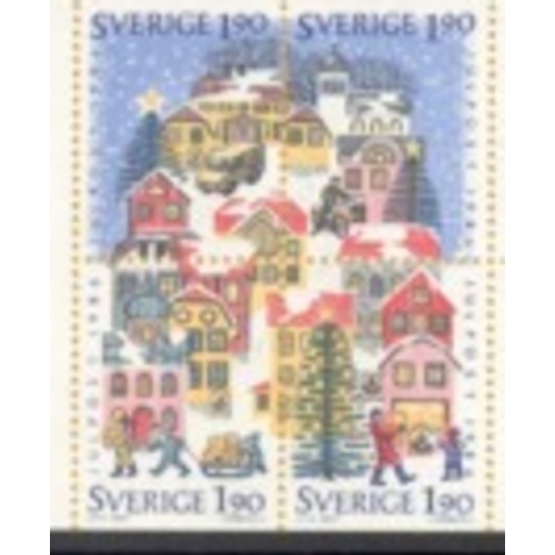 Sweden Sc  1614-1617 1986 Christmas stamp set  mint NH
