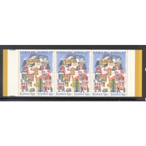 Sweden Sc  1617b 1986 Christmas stamp booklet  mint NH
