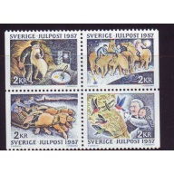 Sweden Sc  1657-1660 1987 Christmas stamps set mint NH