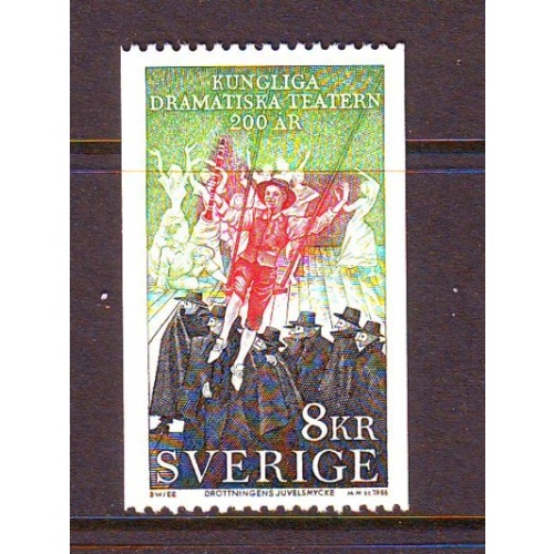 Sweden Sc  1693 1988 Royal Dramatic Theatre stamp mint NH