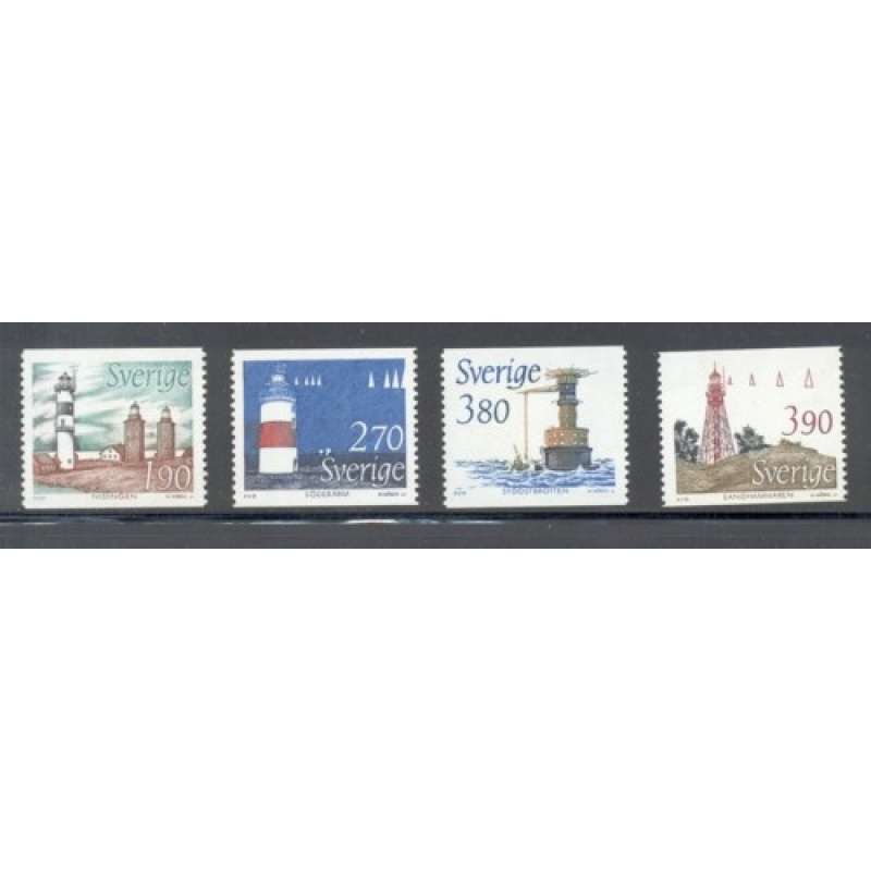 Sweden Sc 1719-1722 1989 Lighthouses stamp set mint NH