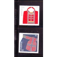 Sweden Sc 1733-4 1989 Folk Costunes stamp set mint NH