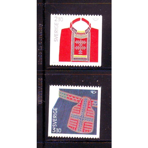 Sweden Sc 1733-4 1989 Folk Costunes stamp set mint NH