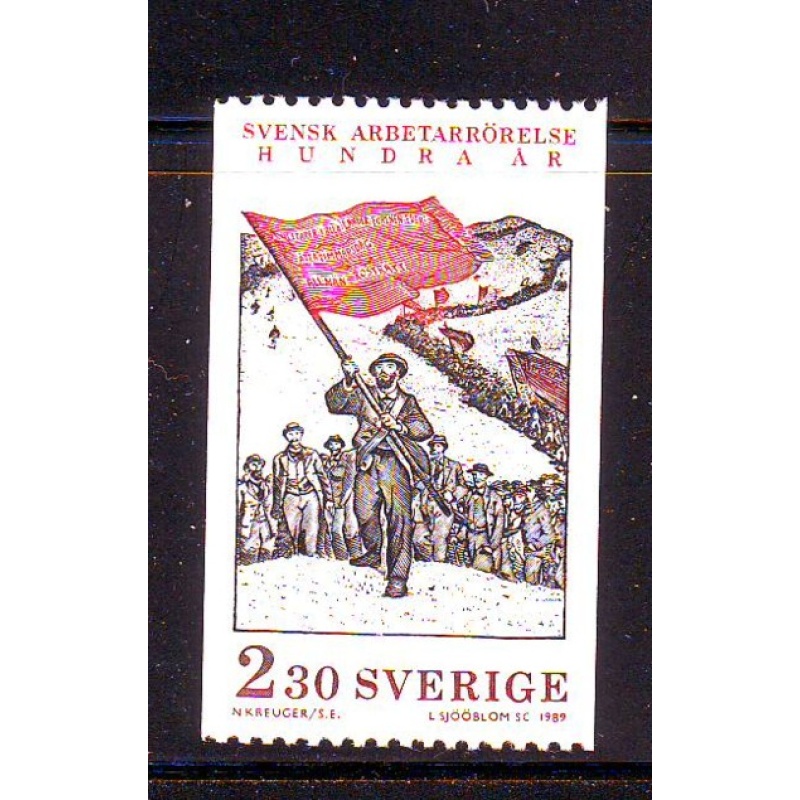 Sweden Sc 1735 1989 Labour Movement stamp mint NH