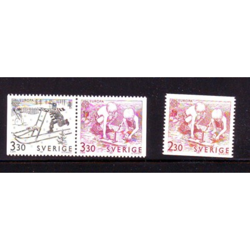 Sweden Sc  1736-1738 1989  Europa stamp set mint NH