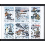 Sweden Sc  1754a 1989  Polar Exploraion stamp booklet pane mint NH